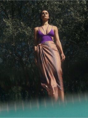Zara Purple cut out swimsuit- Women
